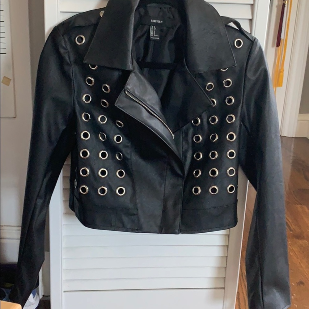 Edgy leather jacket